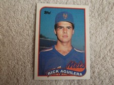 Topps 1989 / MLB "RICK AGUILERA" #257 New York Mets Trading Card n24