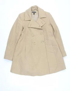 Isabella Oliver Womens Beige Pea Coat Size S Button - Picture 1 of 10