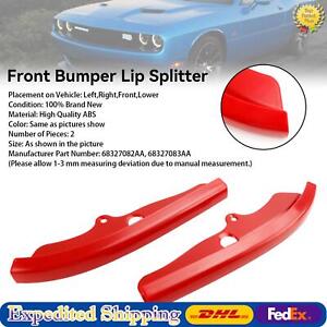 Front Bumper Lip Splitter Spoiler Fit Dodge Challenger Scat Pack 2015-2021 #5
