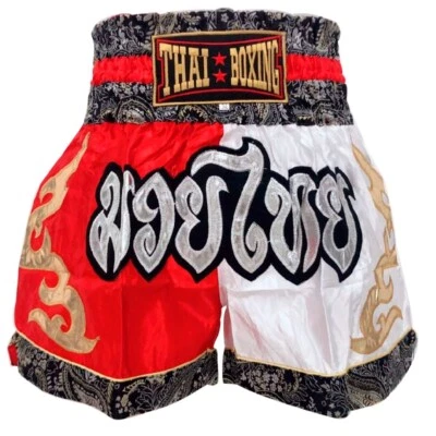 Muaythai Boxing shorts mma Kick pants Fight Grappling Cage Men Trunks half color - Image 1 of 4