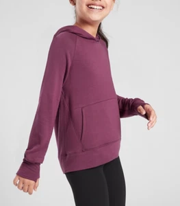 ATHLETA GIRL DEEP FUCHSIA HOODED LONG SLEEVE SWEATSHIRT Sz XL - 14 - Picture 1 of 4