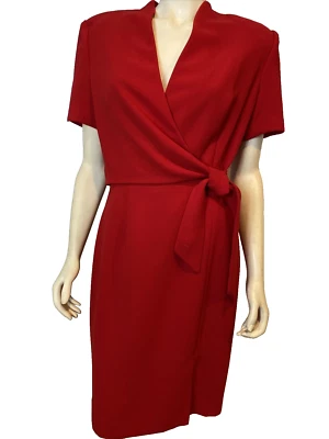 Vestido de Frente Cruzado para Mujer Donna Morgan Talla 8 Rojo Foto 1 de 4