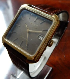 Gold plated Favre-Leuba automatic date wristwatch, hacking device - Picture 1 of 9