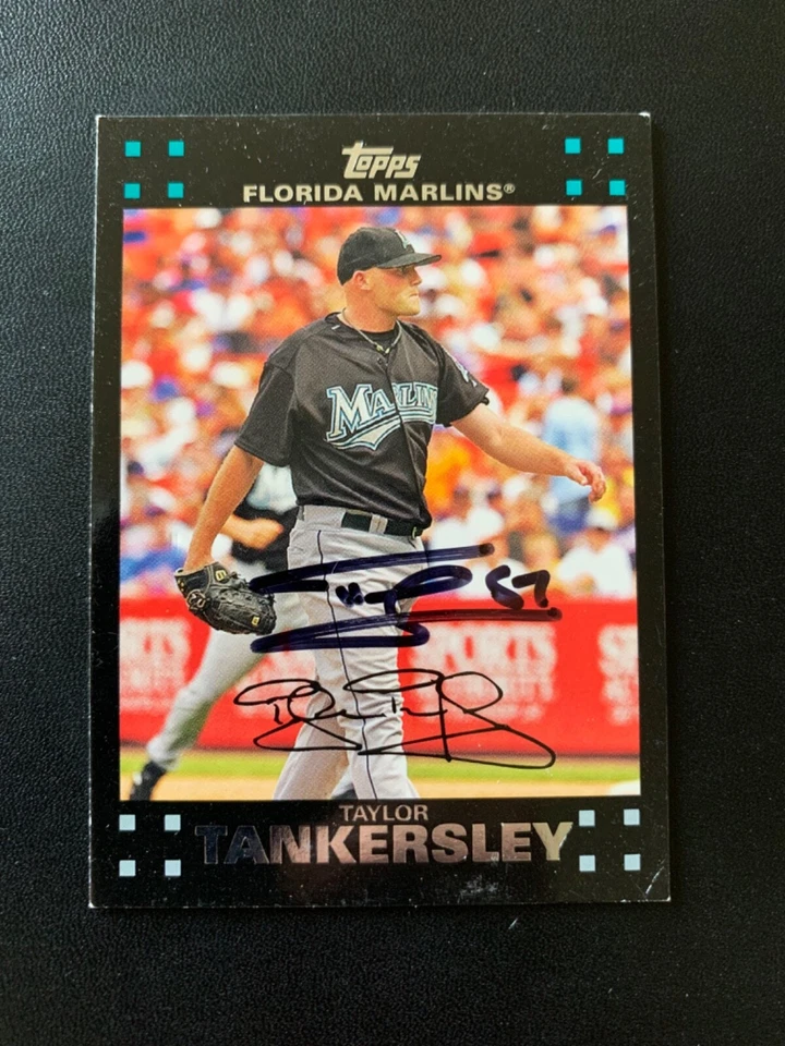 Taylor Tankersley Signed 2007 Topps #579 Card Florida Marlins Autograph COA - Image 1 of 1