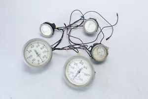Faria Outboard Gauge set in White w/ 5 Different Gauges SEE DETAILS WITHIN - Picture 1 of 6