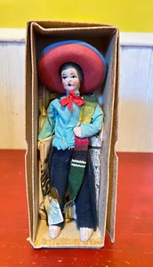 Vintage 1950's World Wide Doll Club Miguel Puebla Mexico Doll in Box - Picture 1 of 14