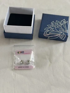 MAGNETIC earrings,3mm crystal , allergy-free,nose,lip,weight loss, Clear - Picture 1 of 2