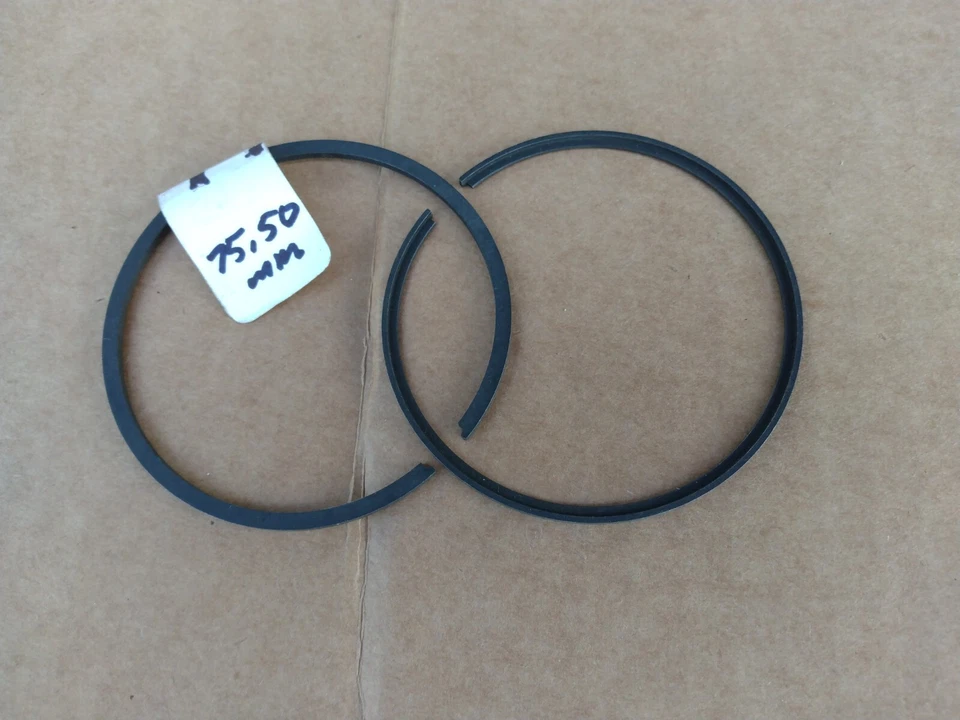 OEM  SACHS   SA340 SS 336CC PISTON RINGS  TOP  L   +  BOTTOM  FOR  75.50mm  BORE - Image 1 of 1