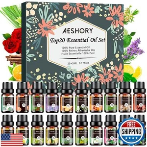 Essential Oils Set - 20 Pcs Essential Oil Kit for Diffuser, Humidifier, Aroma - Picture 1 of 5