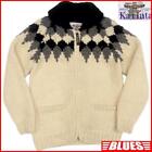 Cowichan Sweater kanata Knit M Made in Canada Kanata HN2051 No.gh414