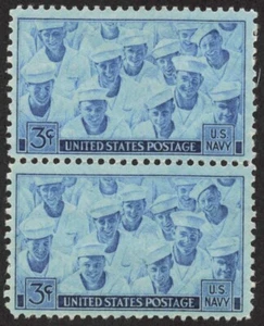 US #935 3¢ United States Sailors, U.S. Navy in WW ll Pair 1945 MH - Picture 1 of 1
