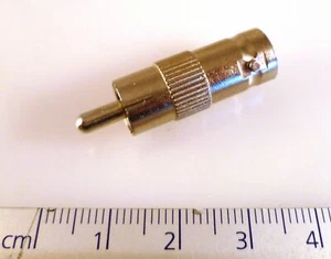 BNC Socket to Phono Plug 75 Ohm Adapter for Video,TV, CCTV etc. OM0746 - Picture 1 of 1