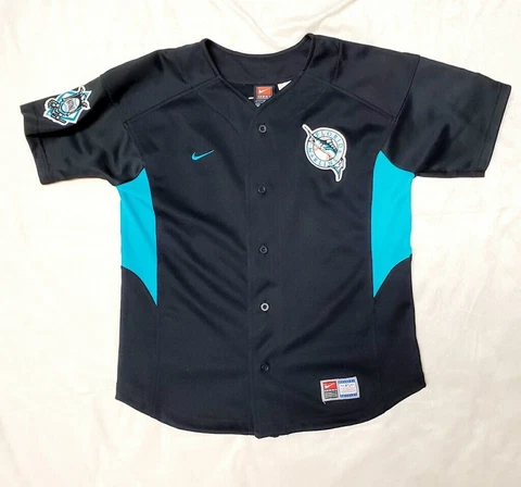 Nike Florida Marlins Miguel Cabrera #24 Black And Teal Jersey Youth Medium 12/14 Cover