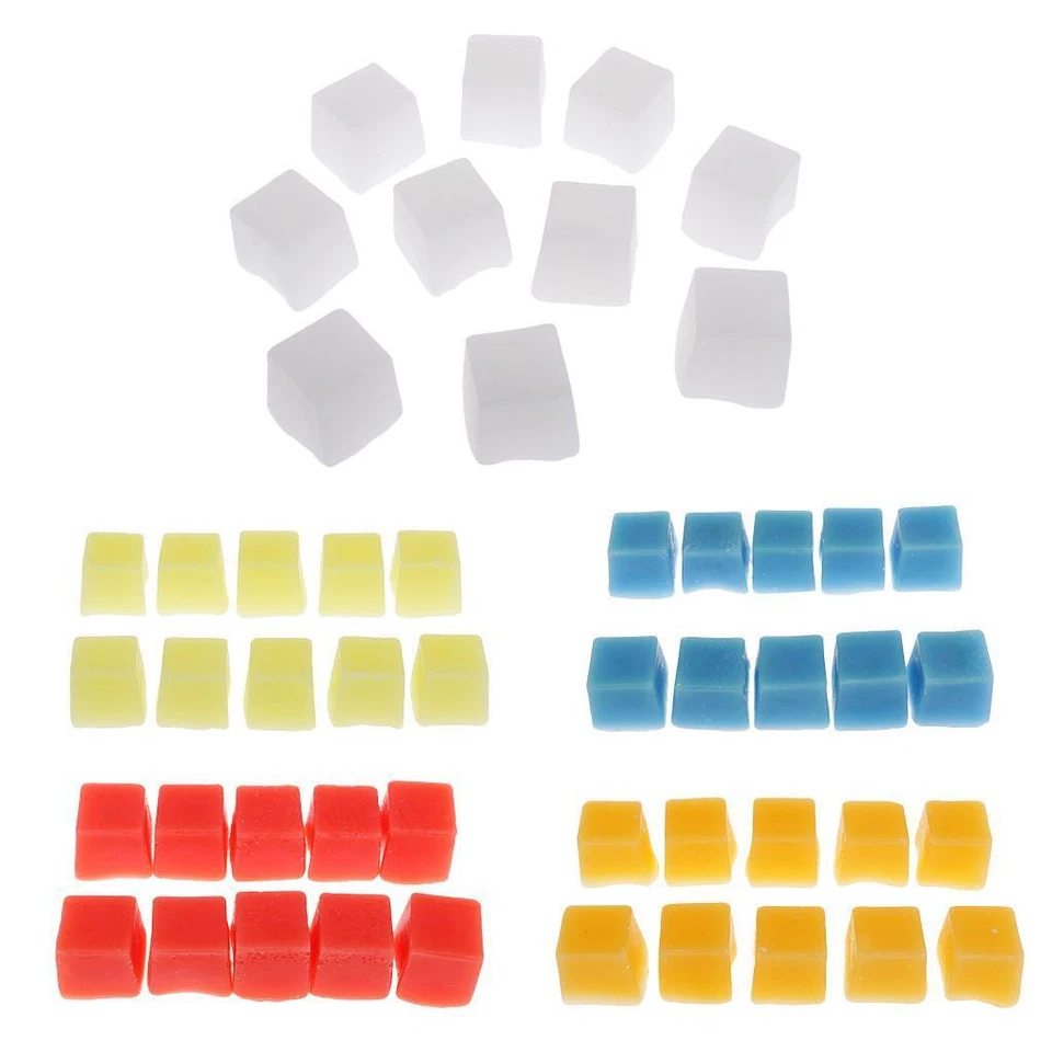 10x Cube Shape Paraffin Wax Blocks for Polishing Craft Candle Making Yellow - Image 1 of 1