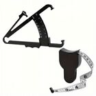 2Pcs Body Fat Caliper and Tape Measure for Body Measurement Tool Gym Black