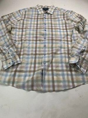 Camisa Rodd & Gunn Para Hombre 2XL Cuadros Manga Larga Marrón Calce Deportivo Abotonada Foto 1 de 4