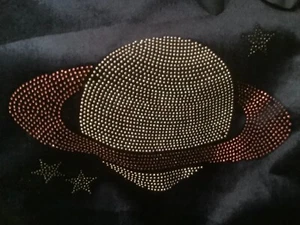 Mango ladies blue velvet sparkly orb design sweatshirt, stunning. NWT. - Picture 1 of 7