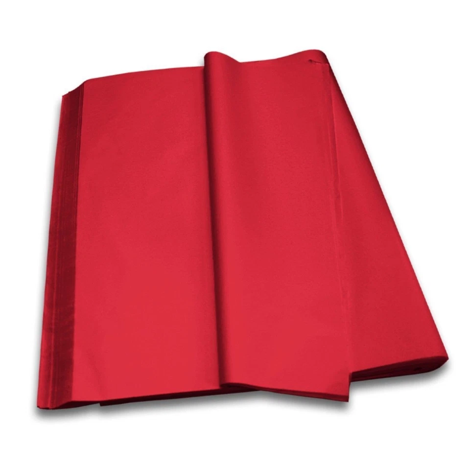 100 FOGLI DI CARTA DA IMBALLAGGIO VELINA ROSSA SENZA ACIDI FORMATO 450 X 700 MM 18 X 28" - Immagine 1 di 1