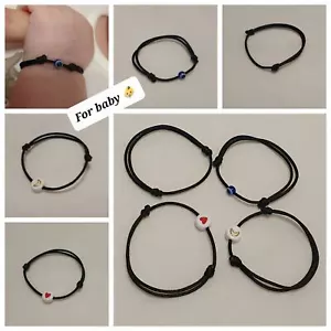 For Baby Handmade Kabbalah Black cord Lucky Bracelet Protection Evil Eye, Succes - Picture 1 of 7