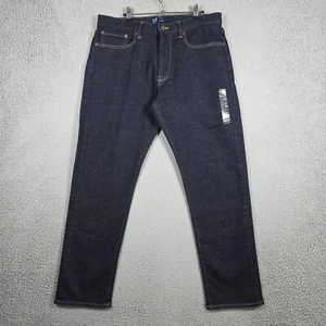 GAP Jeans Mens Size 34x30 Dark Wash Athletic Fit Tapered Leg Stretch Denim  NWT - Picture 1 of 11