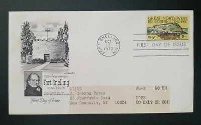 US FDC # 1409 Fort Snelling Minnesota 1970. - Image 1 of 4