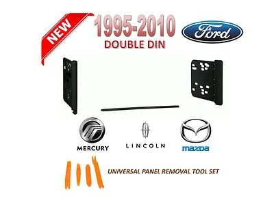 1995-2010 FORD LINCOLN MERCURY MAZDA DOUBLE DIN CAR STEREO INSTALLATION DASH KIT - Image 1 of 2