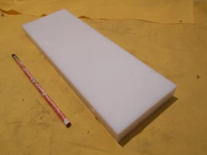 WHITE HDPE BAR polyethylene sheet machinable plastic stock 1" x 4" x 12" LONG - Picture 1 of 1
