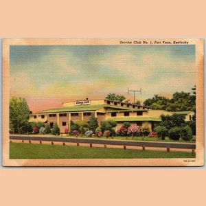 Postcard Service Club No. 1 Fort Knox Kentucky Architecture - Picture 1 of 4