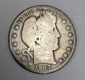 1907 O Barber Head Silver Half Dollar - Picture 1 of 3