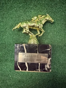 Peso de papel trofeo de carreras de caballos ALYSHEBA con ganancias de carrera - Imagen 1 de 5
