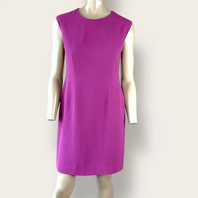 Petite Sophisticate Vintage Sleeveless Chiffon Sheath Dress Casual Size 6 Purple - Image 1 of 4