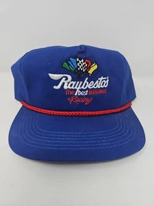 Vintage Raybestos Brakes Racing Hat Cap Snapback Blue Logo Rope Made in USA EUC - Picture 1 of 6