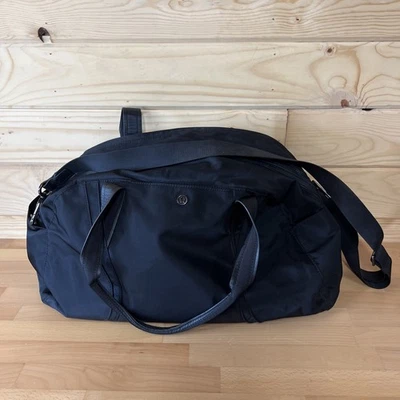Lululemon Out of Range Black Duffel Gym Bag Color Black - Image 1 of 4