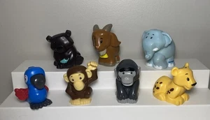Fisher Price Little People Zoo Safari Animals Lot of 7 Monkey Parrot Gorilla - Picture 1 of 3