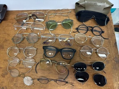 VINTAGE LOT OF 18 EYEGLASSES 1 Willson, Gant, Gold + - Image 1 of 4