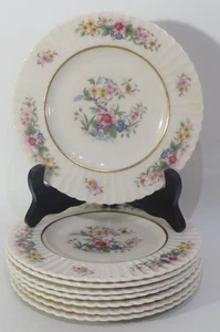 Lenox 1942 "Sonnet" ~ 8 Bread Plates Pastel Florals 6 3/8" Made in USA EUC - Picture 1 of 6