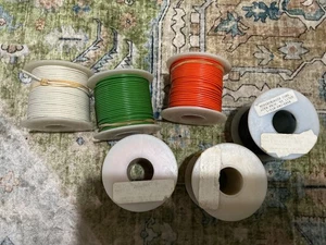 SET OF 6 #14 Gauge White Copper Stranded Wire 500' FT - Picture 1 of 4
