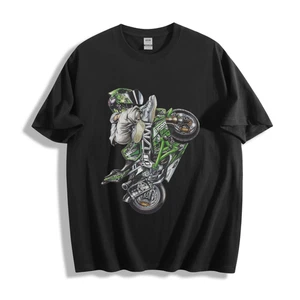 Grünes Stunt King T-Shirt - Epic Freestyle Biker Art Unisex Tee - Bild 1 von 17