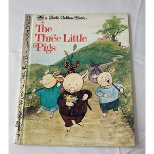 Vintage 1973 Little Golden Book The Three Little Pigs Excellent - Picture 1 of 6