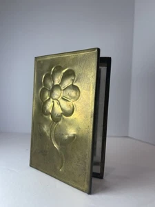 Vintage Messing Doppelspiegel kompakt zierlich maximalistisch Cottagecore 3,5”x2,5” - Bild 1 von 9