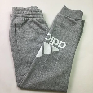 Adidas Kid's Regular Fit Sweatpants w/Pockets & Logo, Gray, Size M (10/12) - Picture 1 of 8