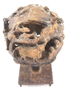 Bronze Skulptur Elmar Dietz Sphäre mit Personen und Tieren - Picture 1 of 12