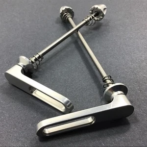 Gravity Research Front/Rear Twist Skewer Set Silver Titanium NOS QR Vintage MTB - Picture 1 of 12