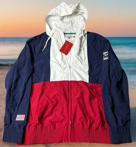 MITCHELL & NESS x PACKER SHOES L TENNIS JACKET TEAM USA FULL ZIP NWT RARE - Picture 1 of 7