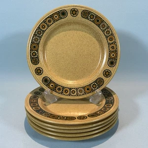 Vintage Kiln Craft Bacchus 6 Side Plates 16.5cm 70's Retro Kitchen Dining - Picture 1 of 13