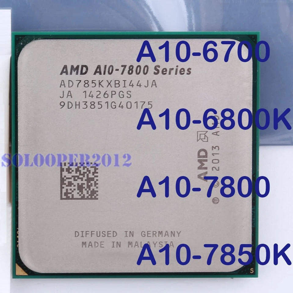 AMD A10-Series A10-6700 A10-6800K A10-7800 A10-7850K Socket FM2 CPU Processor - Image 1 of 1