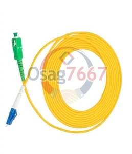 Cordon patch fibre 5 mètres Simplex SC/APC vers LC/UPC SM monomode 9/125 - Photo 1/12