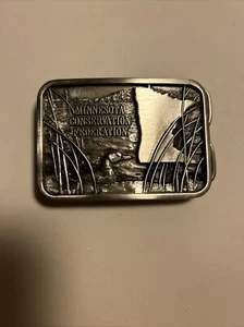 MINNESOTA CONSERVATION FEDERATION Pewter Belt Buckle Fits 1.75" Belt 154 Of 750 - Picture 1 of 5