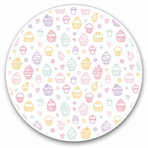 2 x Vinyl Stickers 20cm - Cupcake Drawings Cake Pattern Cool Gift #21408 - Afbeelding 1 van 9