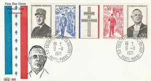 Briefumschlag 1. Tag Hommage an General de Gaulle Haute Marne 1971 GAP  - Bild 1 von 2
